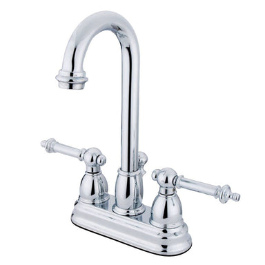 Kingston Brass Vintage Lever-Handle 4-Inch Centerset Bathroom Faucet-DirectSinks