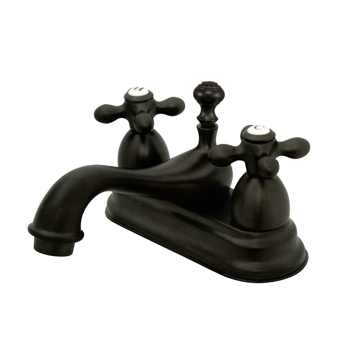 Kingston Brass Restoration Cross-Handle 4-Inch Centerset Bathroom Faucet