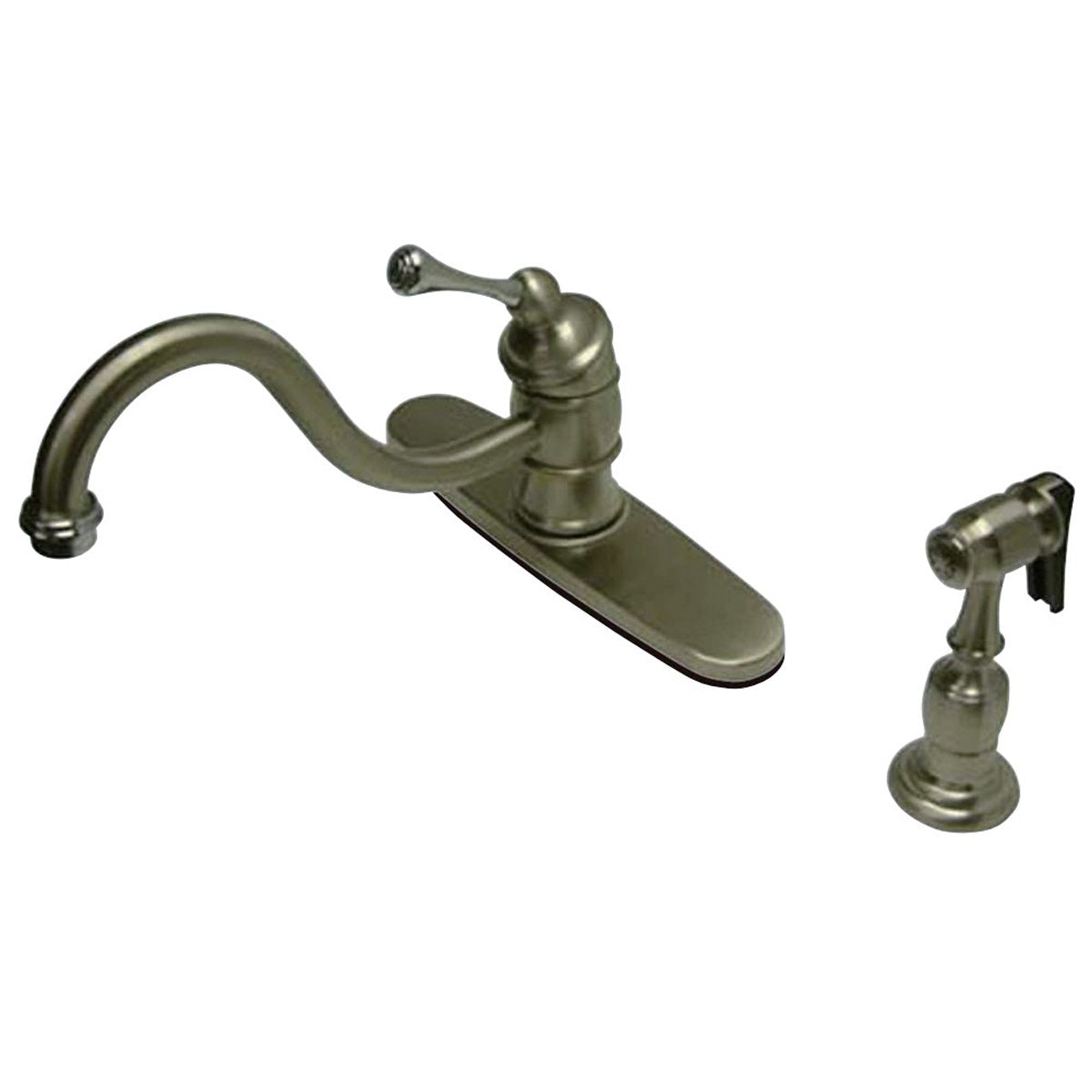 Kingston Brass Vintage 8" Kitchen Faucet with Brass Sprayer