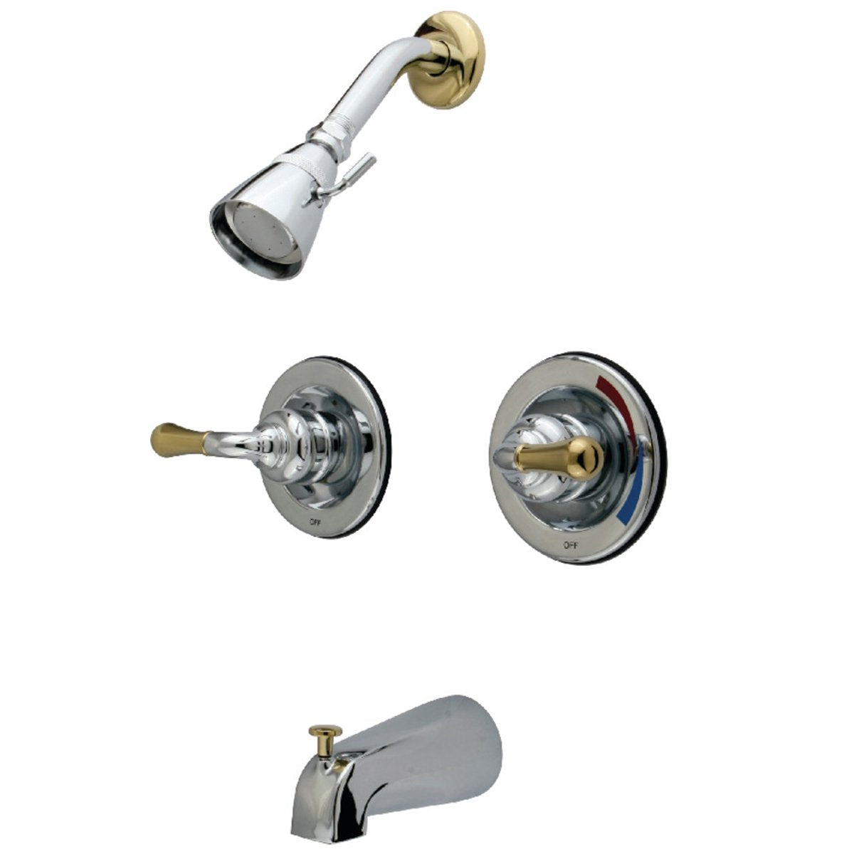 Kingston Brass Magellan Twin Handles Tub and Shower Faucet