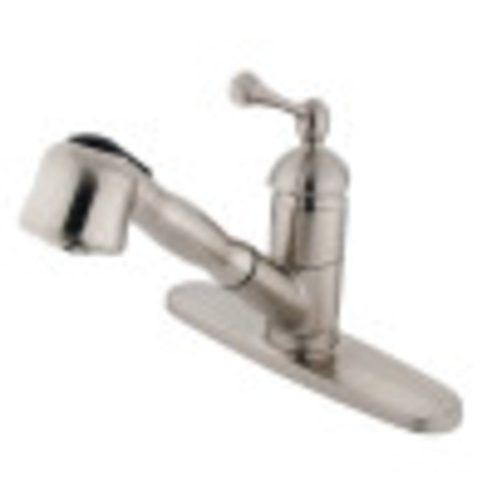 Kingston Brass English Vintage Single Handle Pull-Out Kitchen Faucet