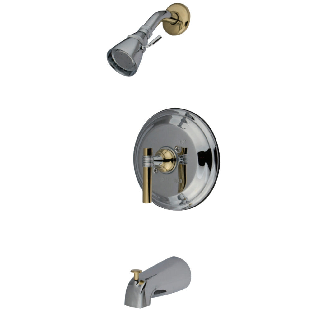 Kingston Brass Milano Single Handle Solid Brass Tub and Shower Faucet