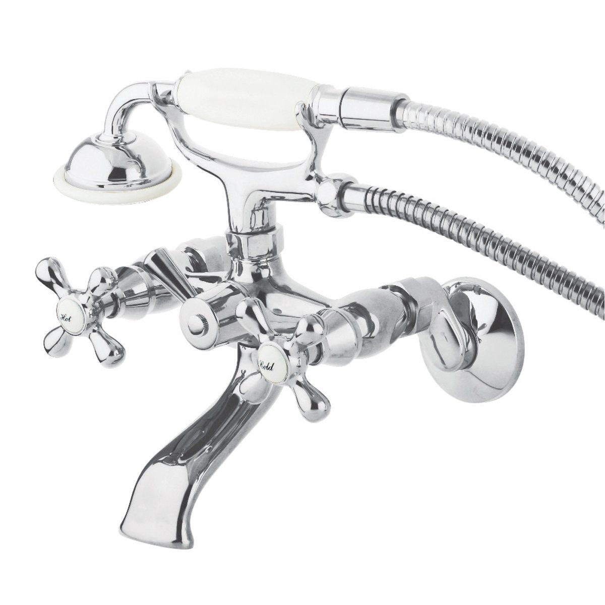 Kingston Brass Tub Wall Mount Clawfoot Tub Faucet with Hand