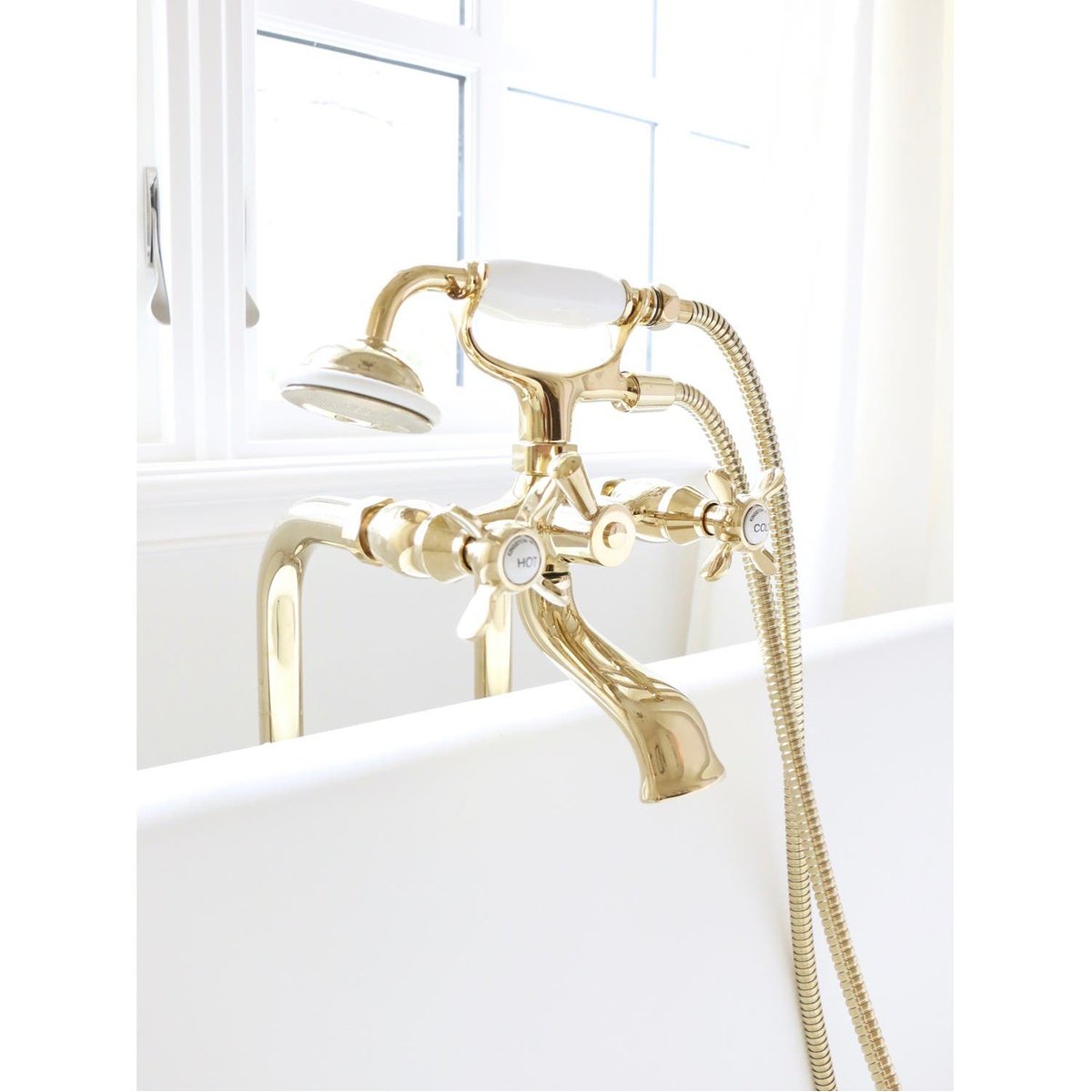 Kingston Brass Cross-Handle Freestanding Tub Faucet Package
