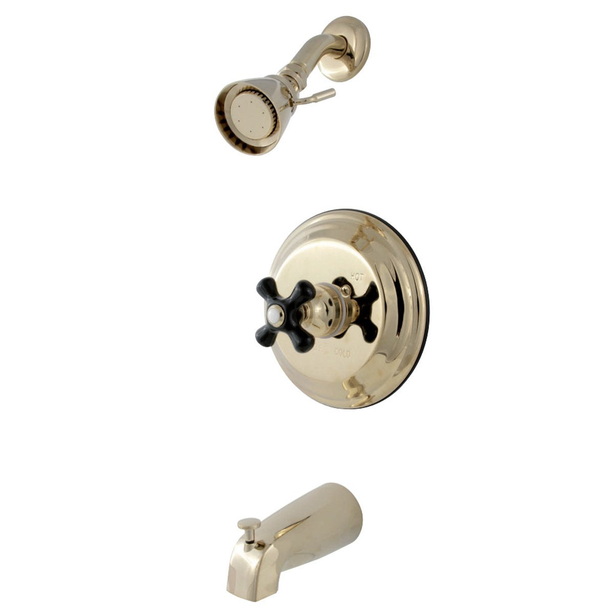 Kingston Brass Duchess Tub and Shower Faucet with Cross Handle