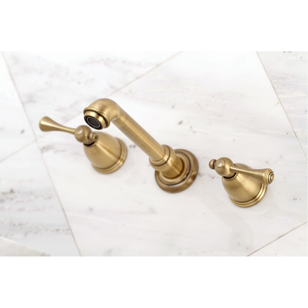 Kingston Brass English Country Wall Mount 8-Inch Center Roman Tub Filler