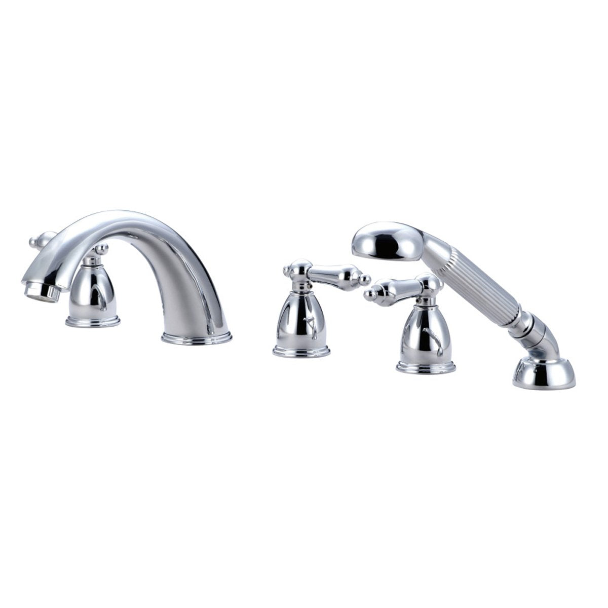 Kingston Brass Heritage 5 Piece Roman Tub Filler with Hand Shower