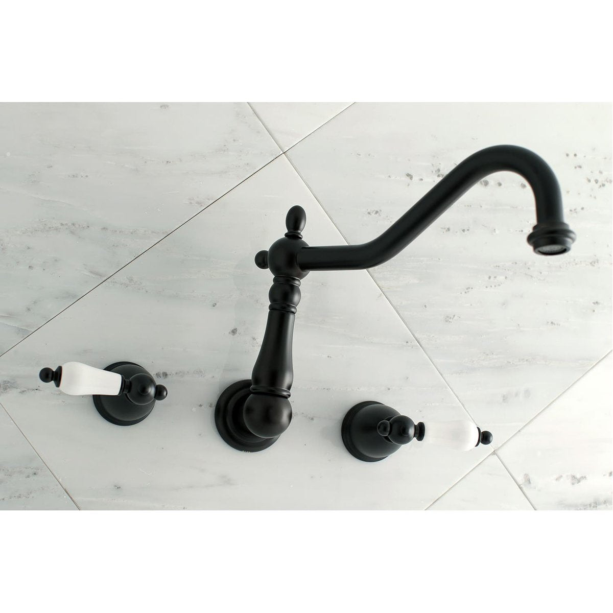 Kingston Brass Heritage Two-Handle Wall Mount Tub Filler