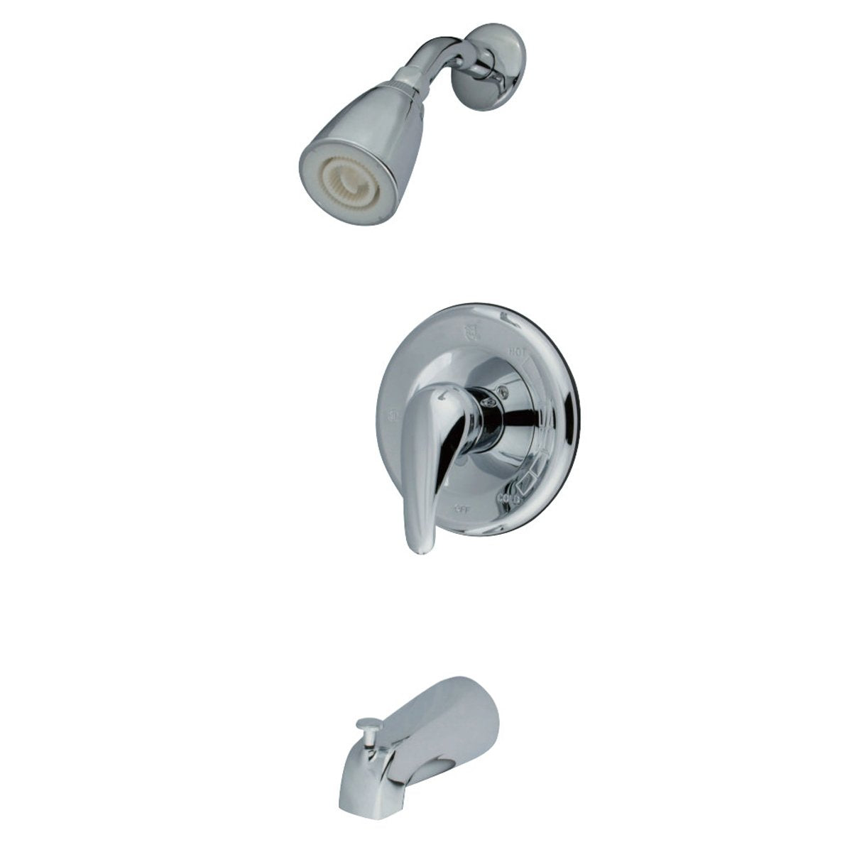 Kingston Brass KB1631LL Tub and Shower Faucet in Polished Chrome