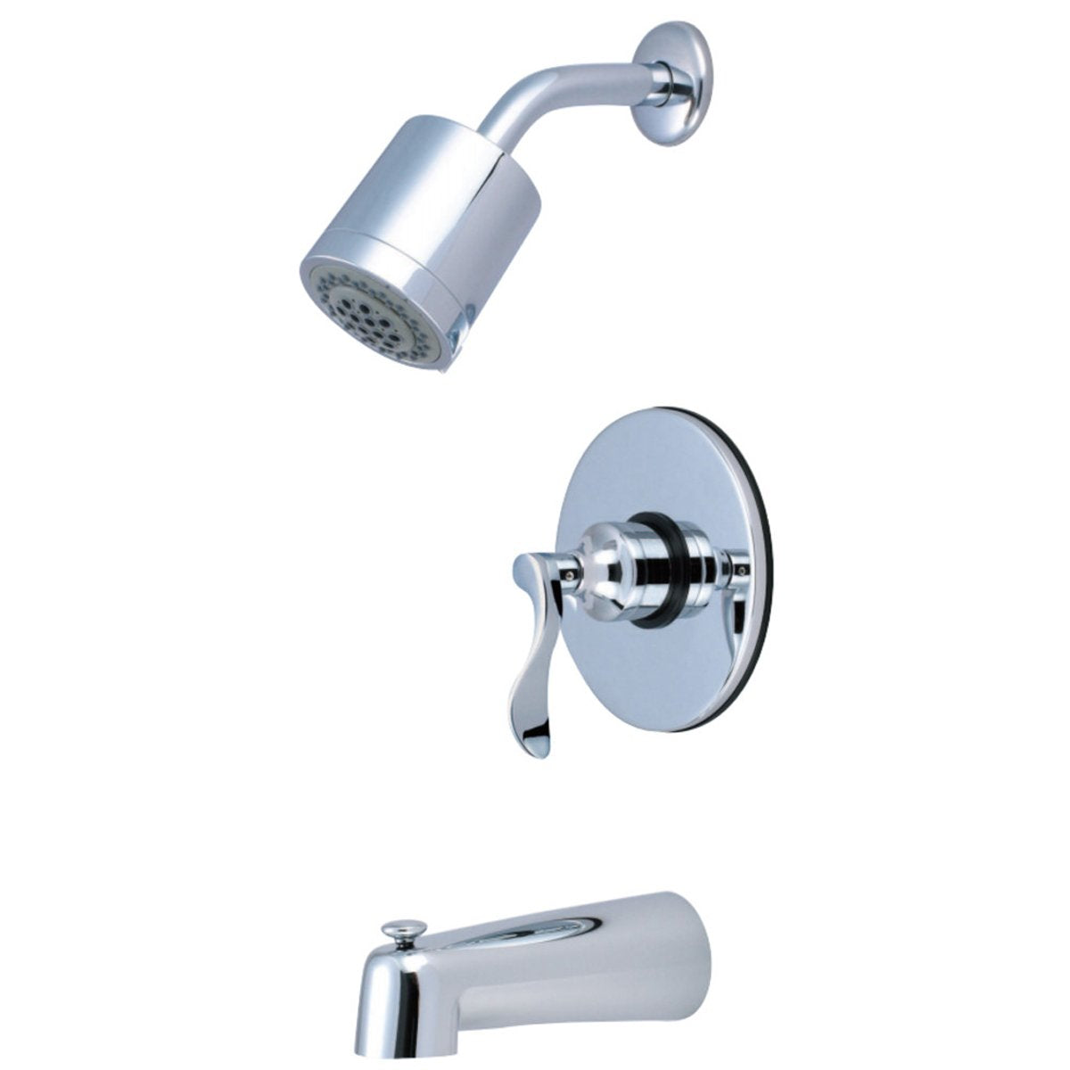 Kingston Brass KB6691DFL NuFrench Tub and Shower Faucet in Polished Chrome