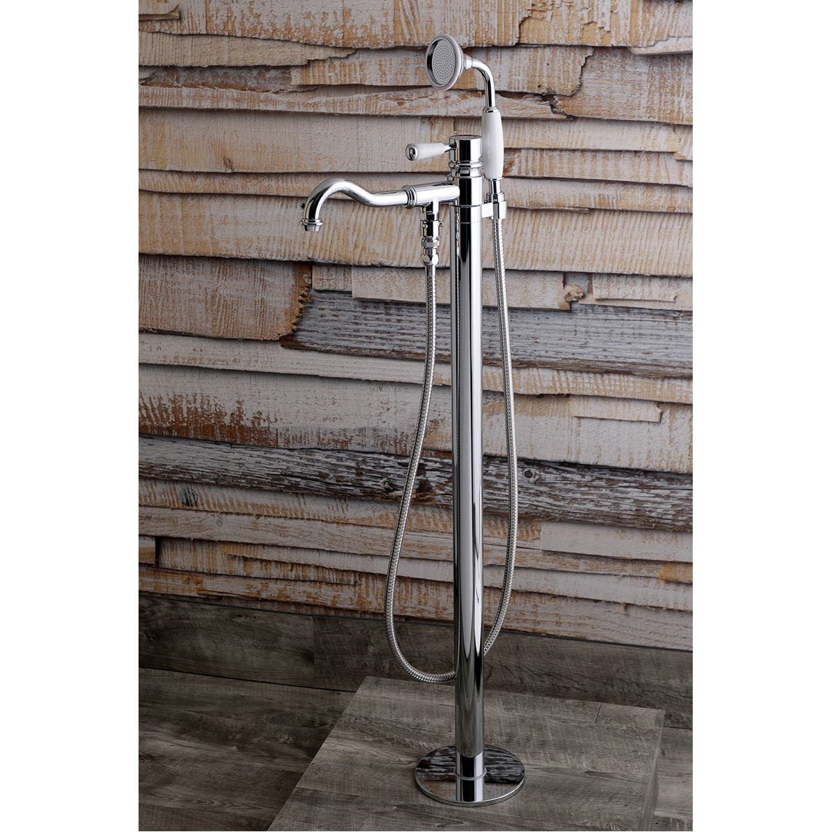 Kingston Brass Paris Freestanding Tub Faucet with Hand Shower and Sing —  DirectSinks
