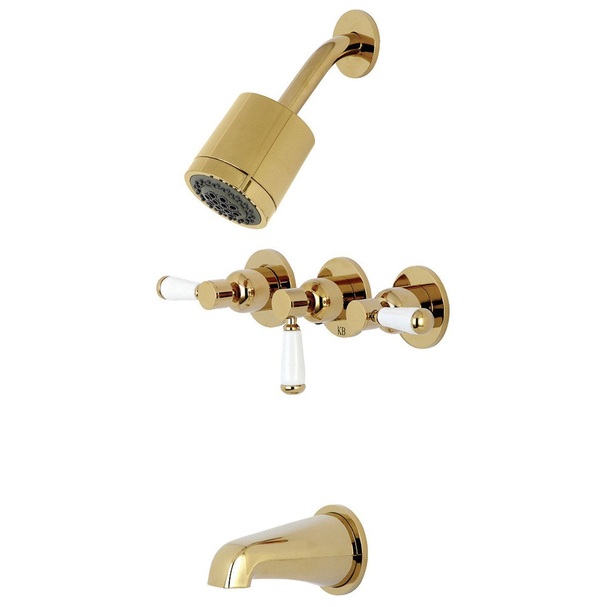 Kingston Brass Paris Three-Handle Tub and Shower Faucet
