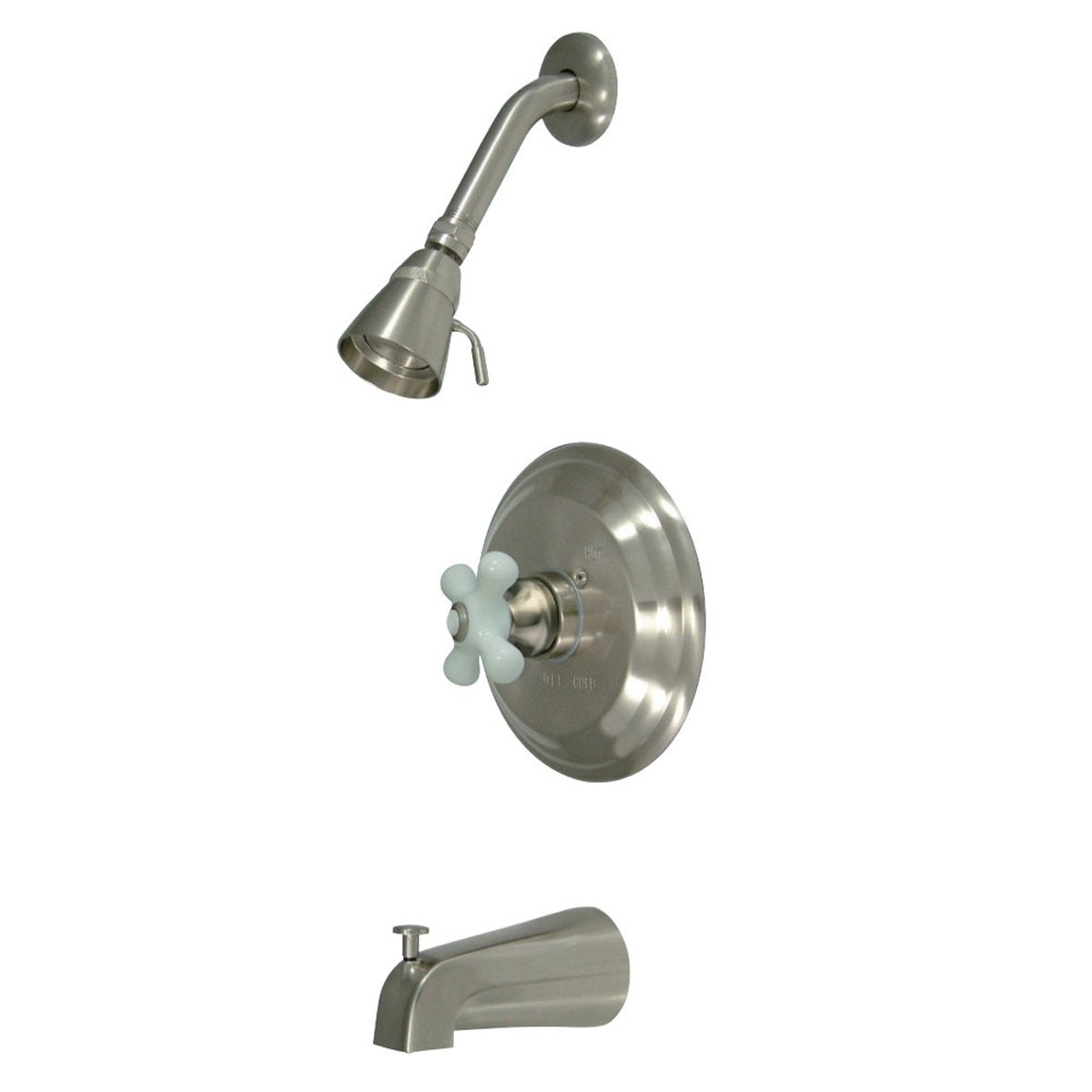 Kingston Brass Restoration Three-Hole Tub and Shower Faucet