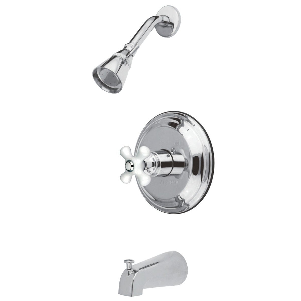 Kingston Brass Restoration Three-Hole Tub and Shower Faucet