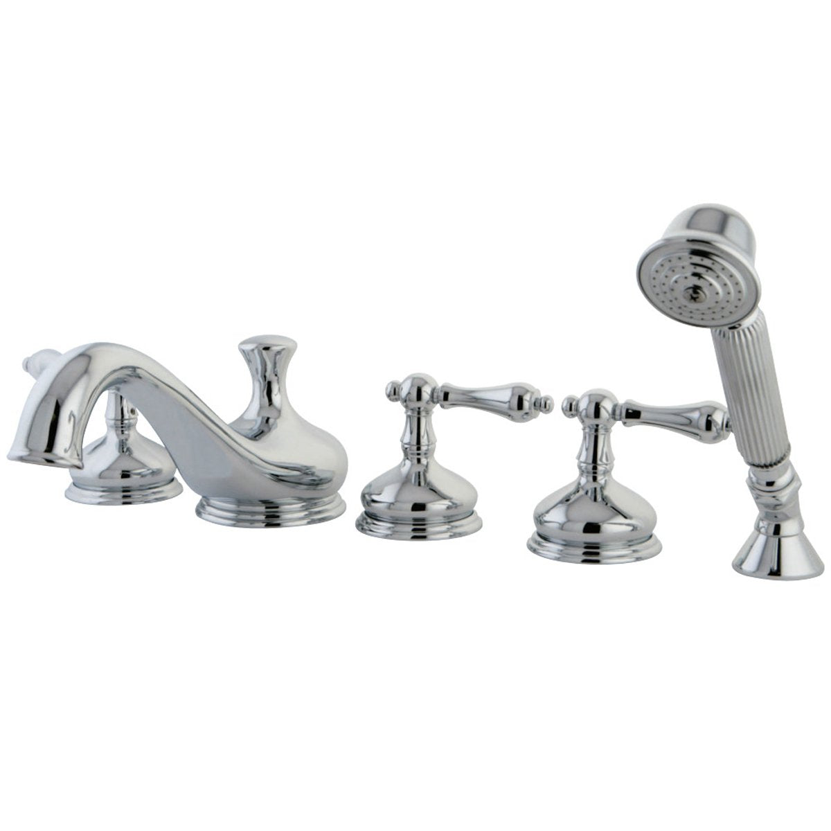 Kingston Brass Roman Tub Filler 5 Pieces with Hand Shower
