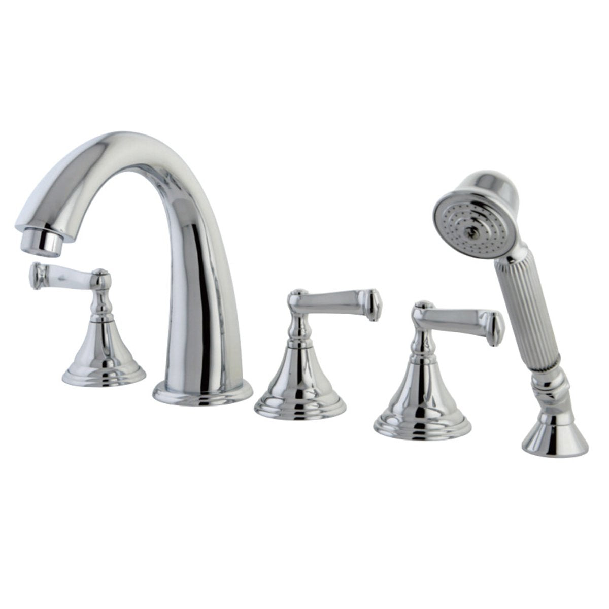 Kingston Brass Royale Roman Tub Filler 5 Pieces with Hand Shower