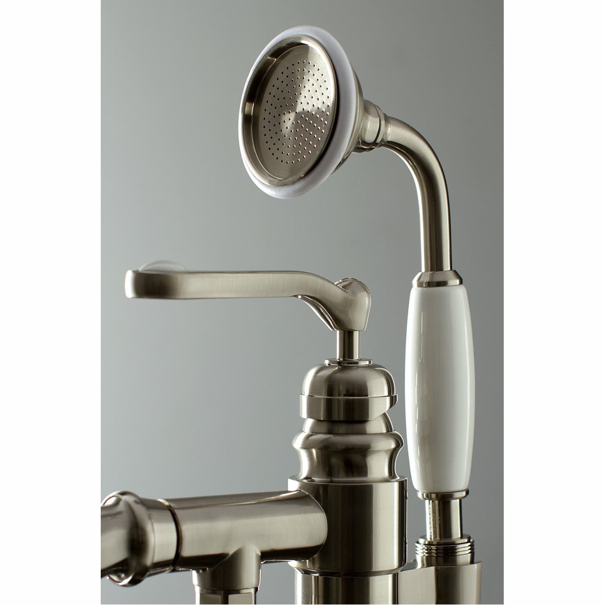 Kingston Brass Royale Single Handle Freestanding Roman Tub Faucet with Hand Shower