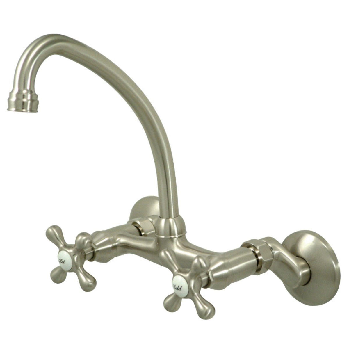 Kingston Brass Kingston 6-Inch Adjustable Center Wall Mount Kitchen Faucet