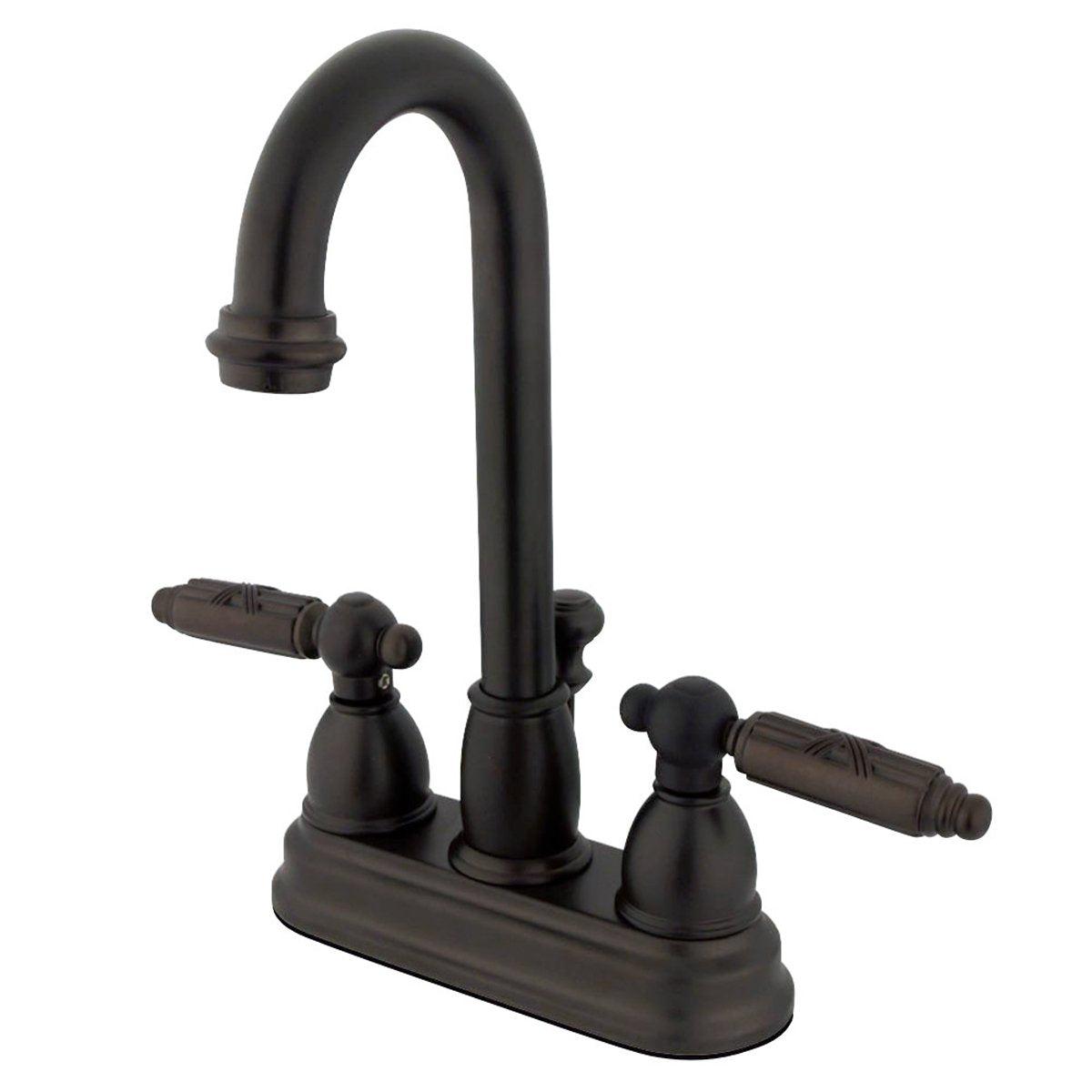Kingston Brass Vintage Deck Mount 2-Handle 4-Inch Centerset Bathroom Faucet-DirectSinks