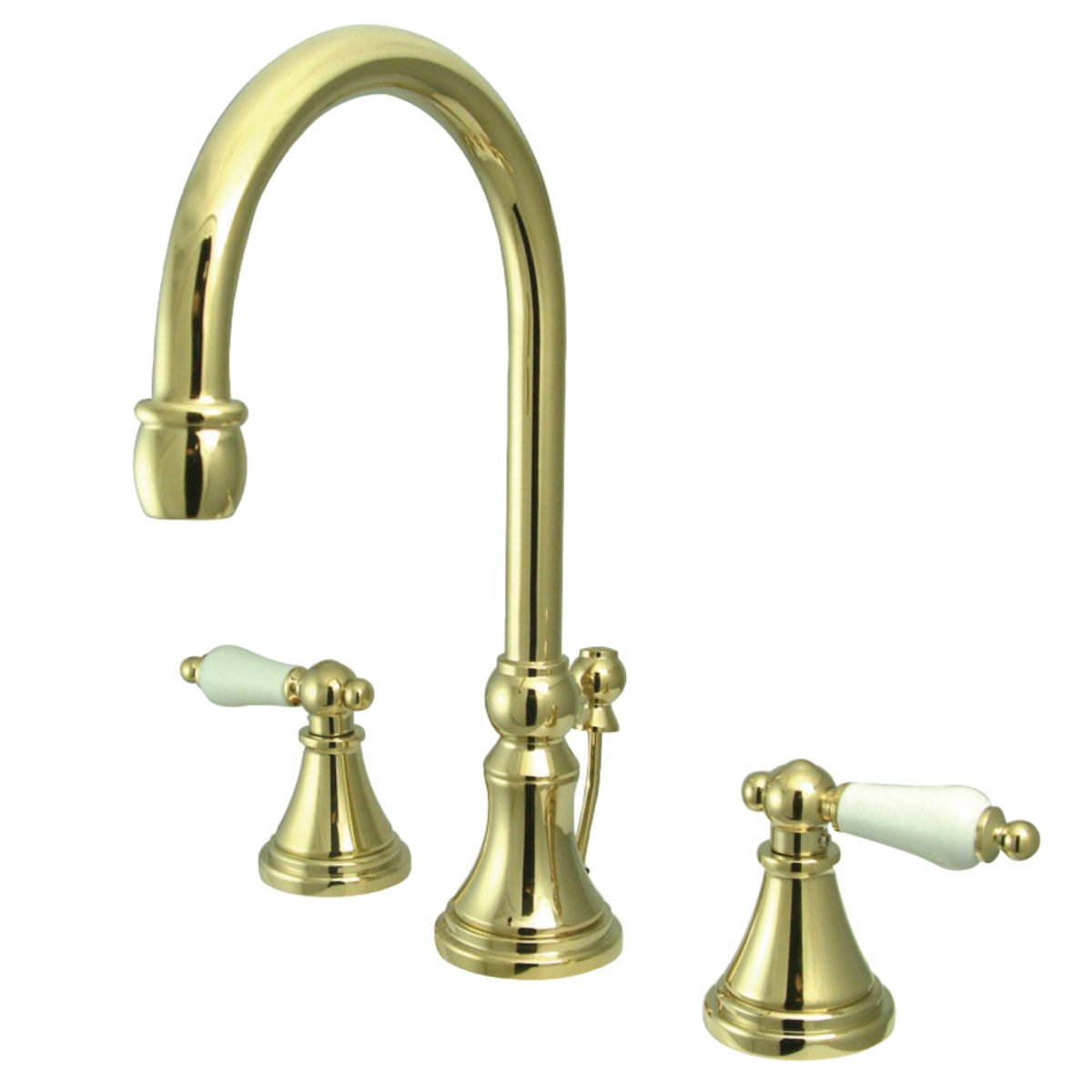 Kingston Brass Governor Deck Mount 8-Inch Widespread Bathroom Faucet