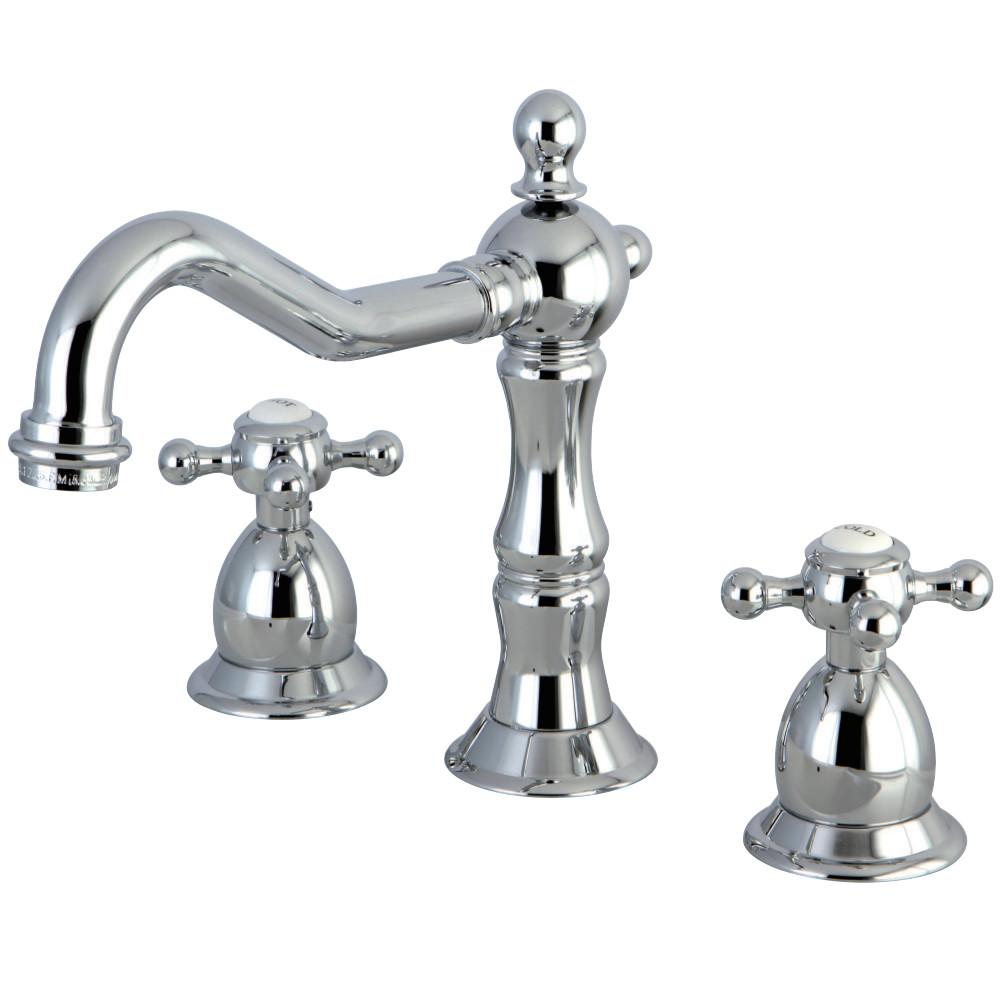 Kingston Brass Heritage 8-Inch Widespread Cross-Handle Bathroom Faucet