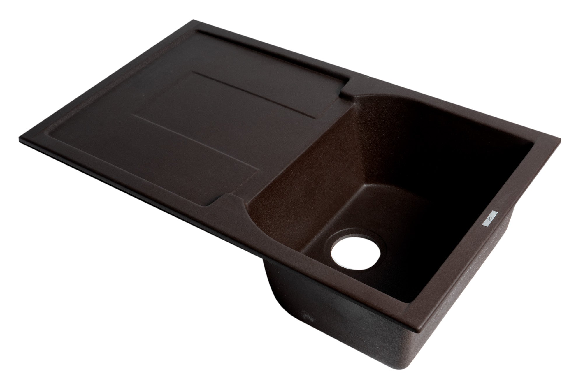 Alfi Brand 34" Single Bowl Granite Composite Kitchen Sink with Drainboard-DirectSinks