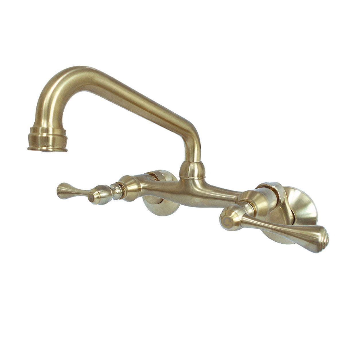 Kingston Brass 6-Inch Adjustable Center Wall Mount Kitchen Faucet