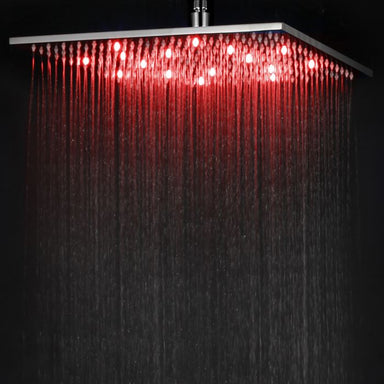 ALFI brand LED16S 16 Inch Square Multi Color LED Rain Shower Head