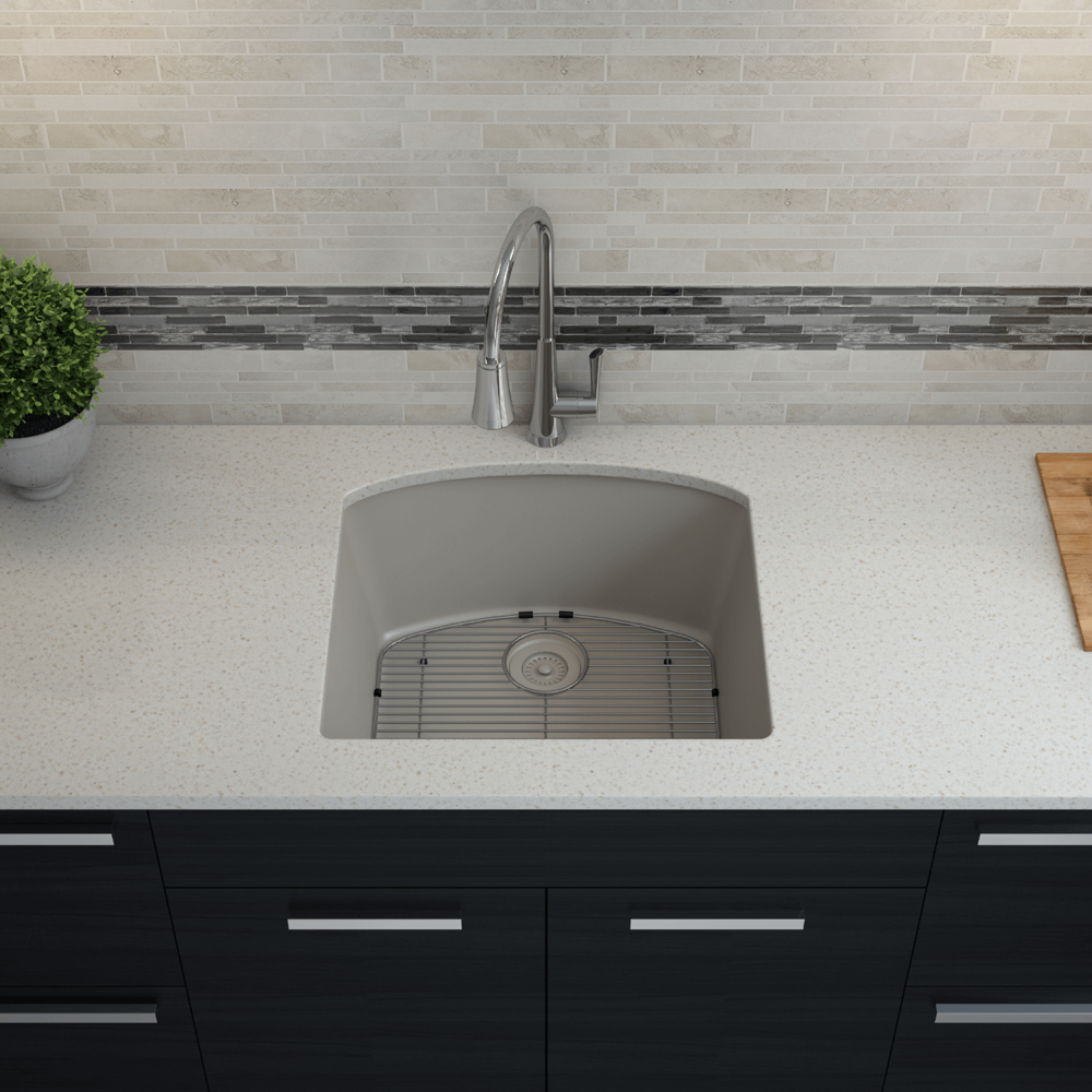 D-Shaped Quartz Composite Kitchen Sink