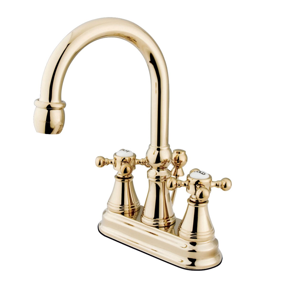 Kingston Brass Vintage 4-Inch Centerset Bathroom Faucet with Brass Pop-Up-DirectSinks