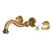 Kingston Brass Vintage 2-Handle Wall Mount 3-Hole Bathroom Faucet-DirectSinks