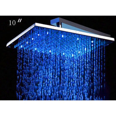 Alfi LED5005 10" Square Multi Color LED Rain Shower Head-DirectSinks