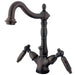 Kingston Brass Victorian Deck Mount 4-Inch Centerset 3-Hole Bathroom Faucet-DirectSinks