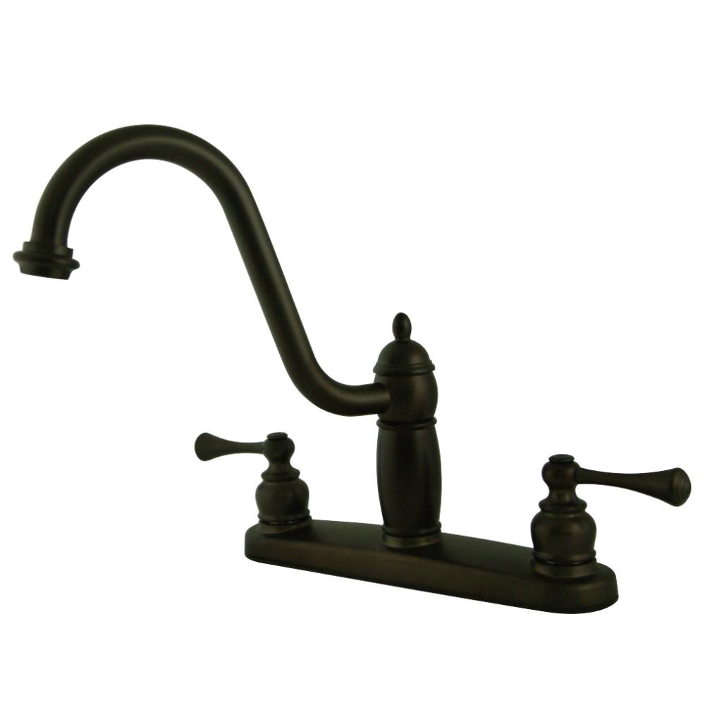 Kingston Brass Heritage Deck Mount Centerset Kitchen Faucet