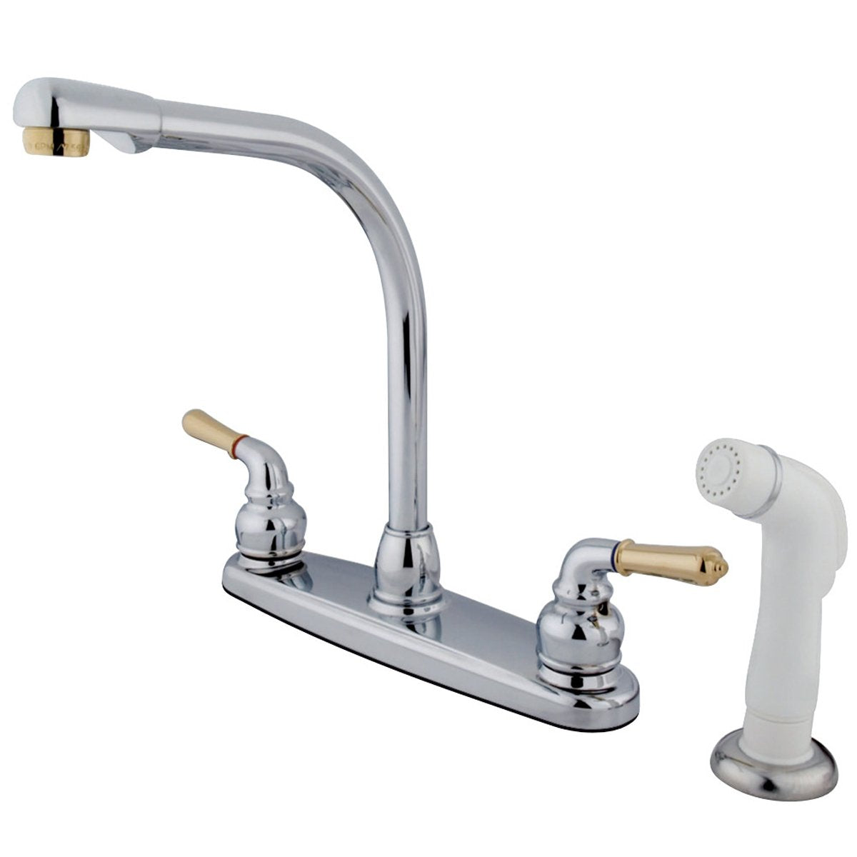 Kingston Brass Magellan Deck Mount 8-Inch Centerset Kitchen Faucet