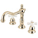 Kingston Brass Vintage Cross-Handle 8 to 16-Inch Widespread Bathroom Faucet-DirectSinks