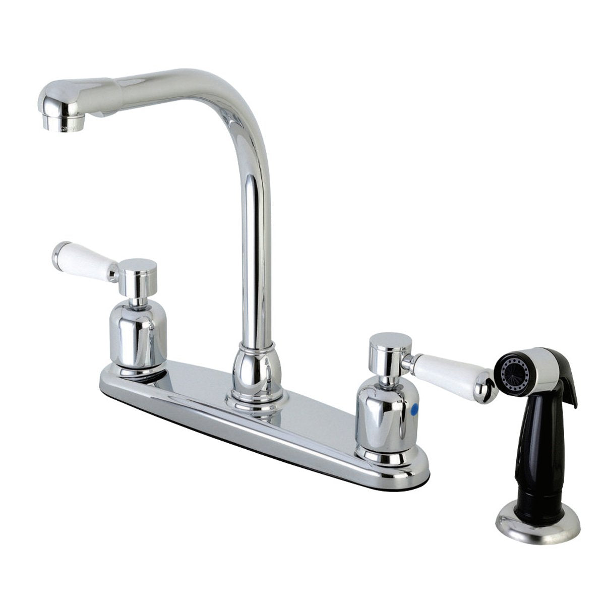 Kingston Brass FB751DPL Centerset Kitchen Faucet in Polished Chrome