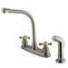 Kingston Brass Victorian Deck Mount Centerset 4-Hole Kitchen Faucet-DirectSinks