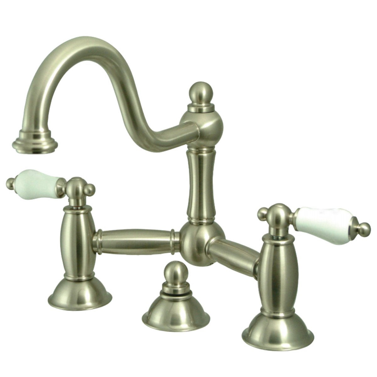 Kingston Brass Restoration Two-Handle Bathroom Bridge Faucet