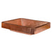Premier Copper Products 19" Rectangle Skirted Vessel Hammered Copper Sink in Polished Copper-DirectSinks