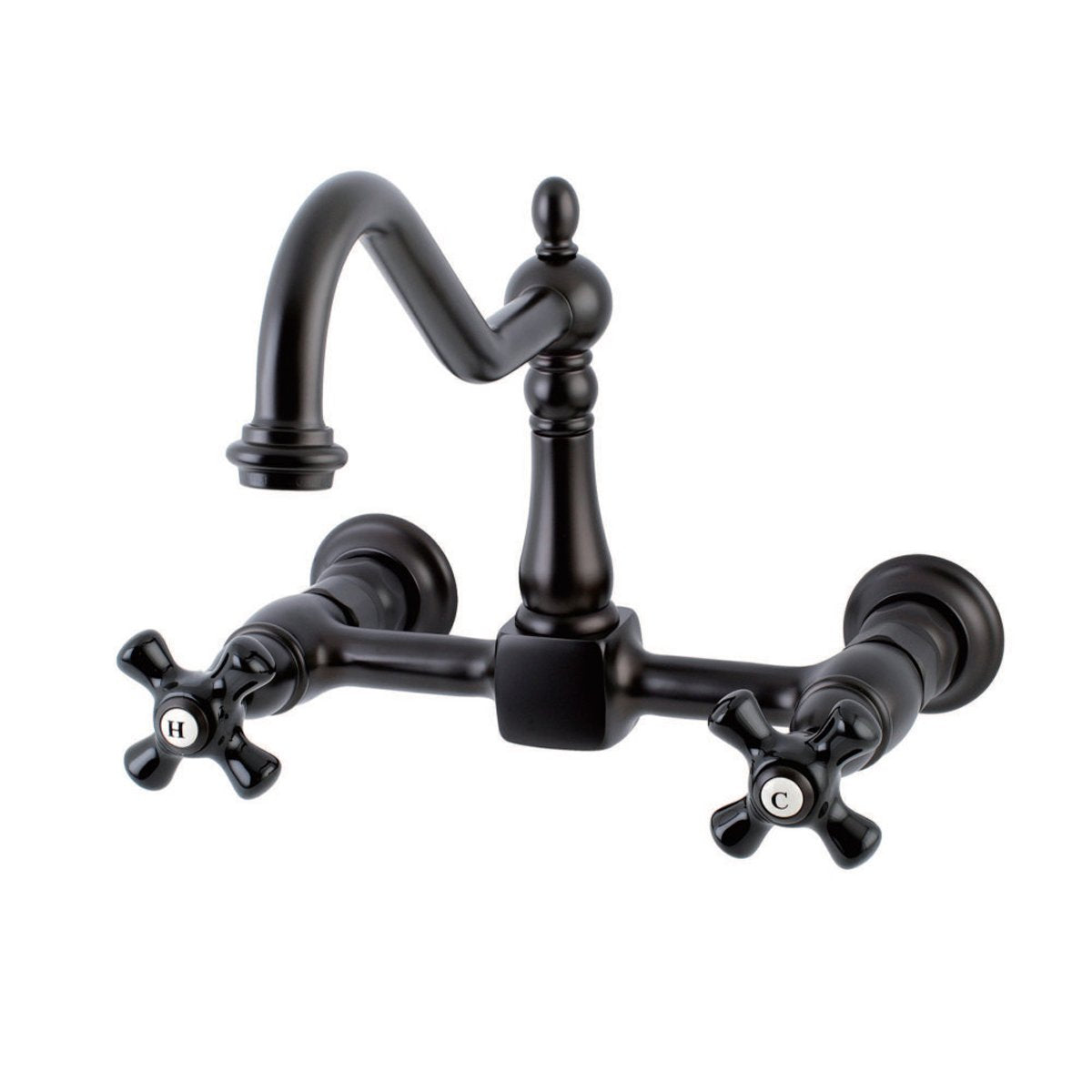 Kingston Brass Duchess 8-Inch Centerset Wall Mount 2-Hole Kitchen Faucet