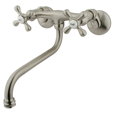Kingston Brass Adjustable Center Wall Mount Bathroom Faucet-DirectSinks