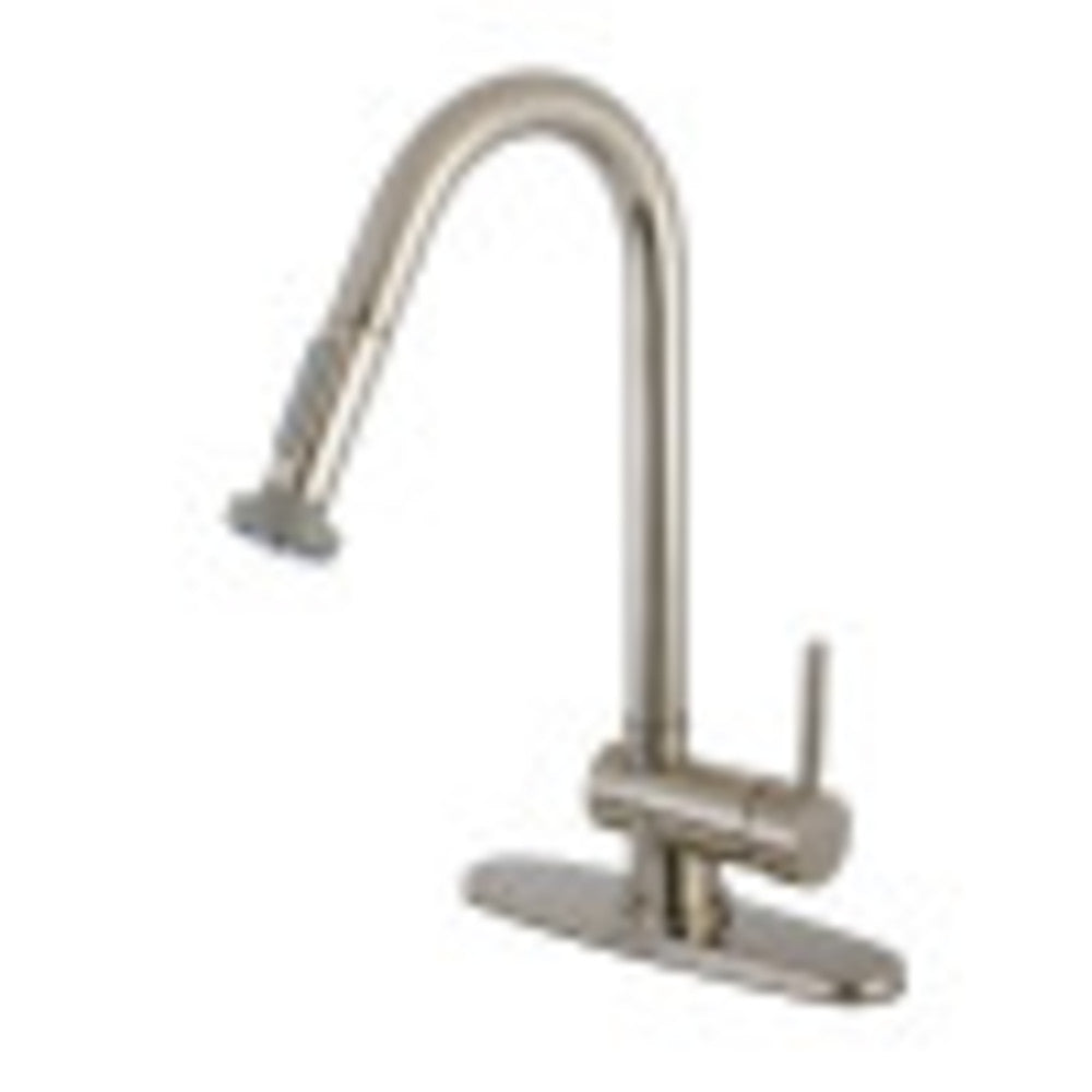 Kingston Brass Concord Single Handle Kitchen Faucet with Pull-Down Sprayer