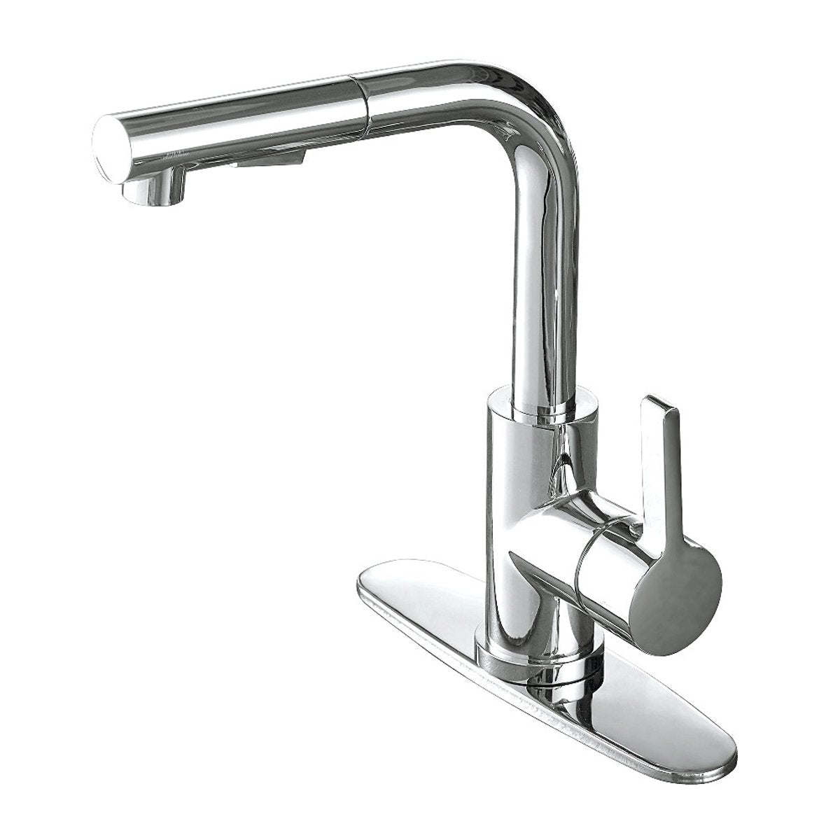 Kingston Brass Gourmetier LS2711CTL Continental Single-Handle Kitchen Faucet with Pull-Out Sprayer in Polished Chrome