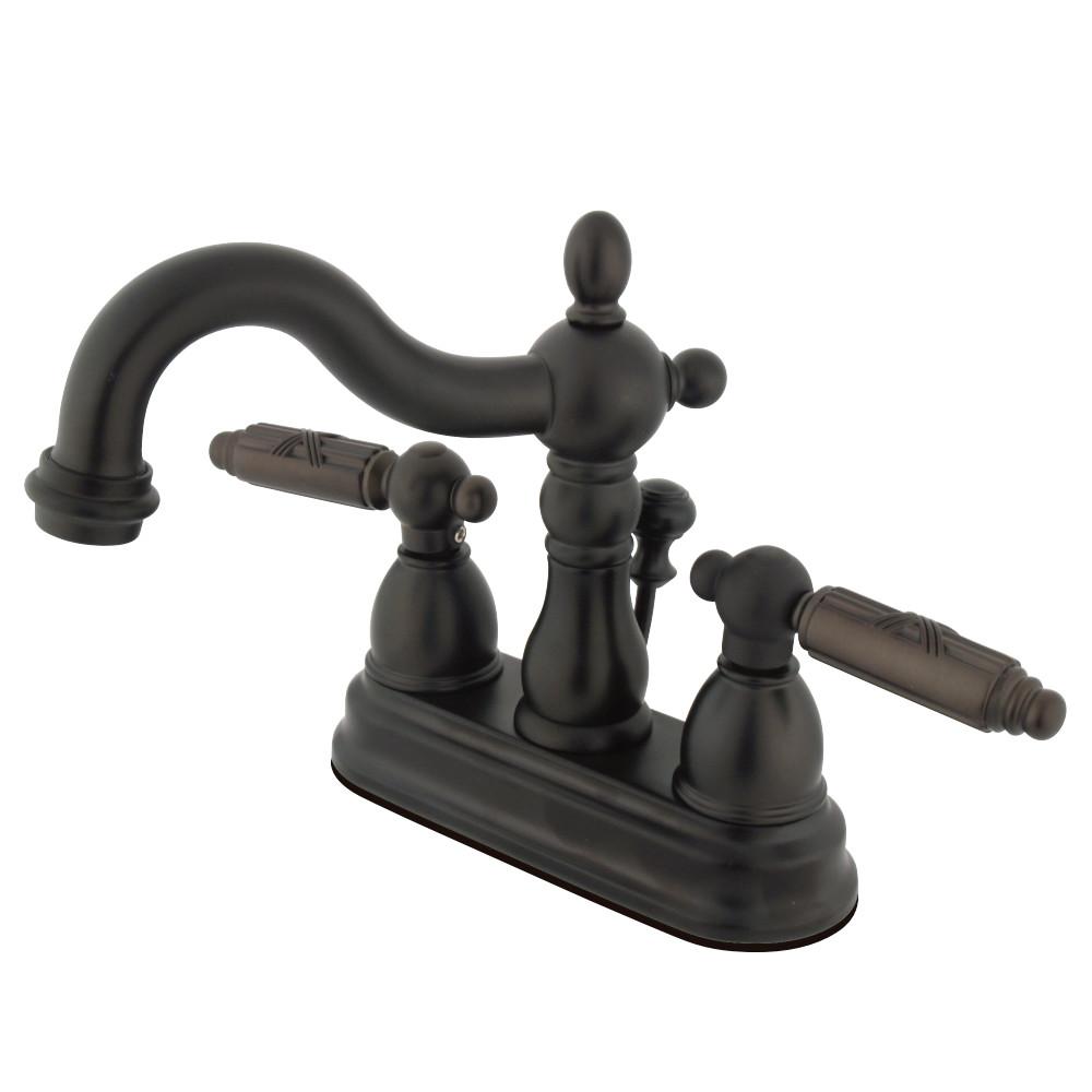 Kingston Brass Heritage Deck Mount 4" Centerset Bathroom Faucet