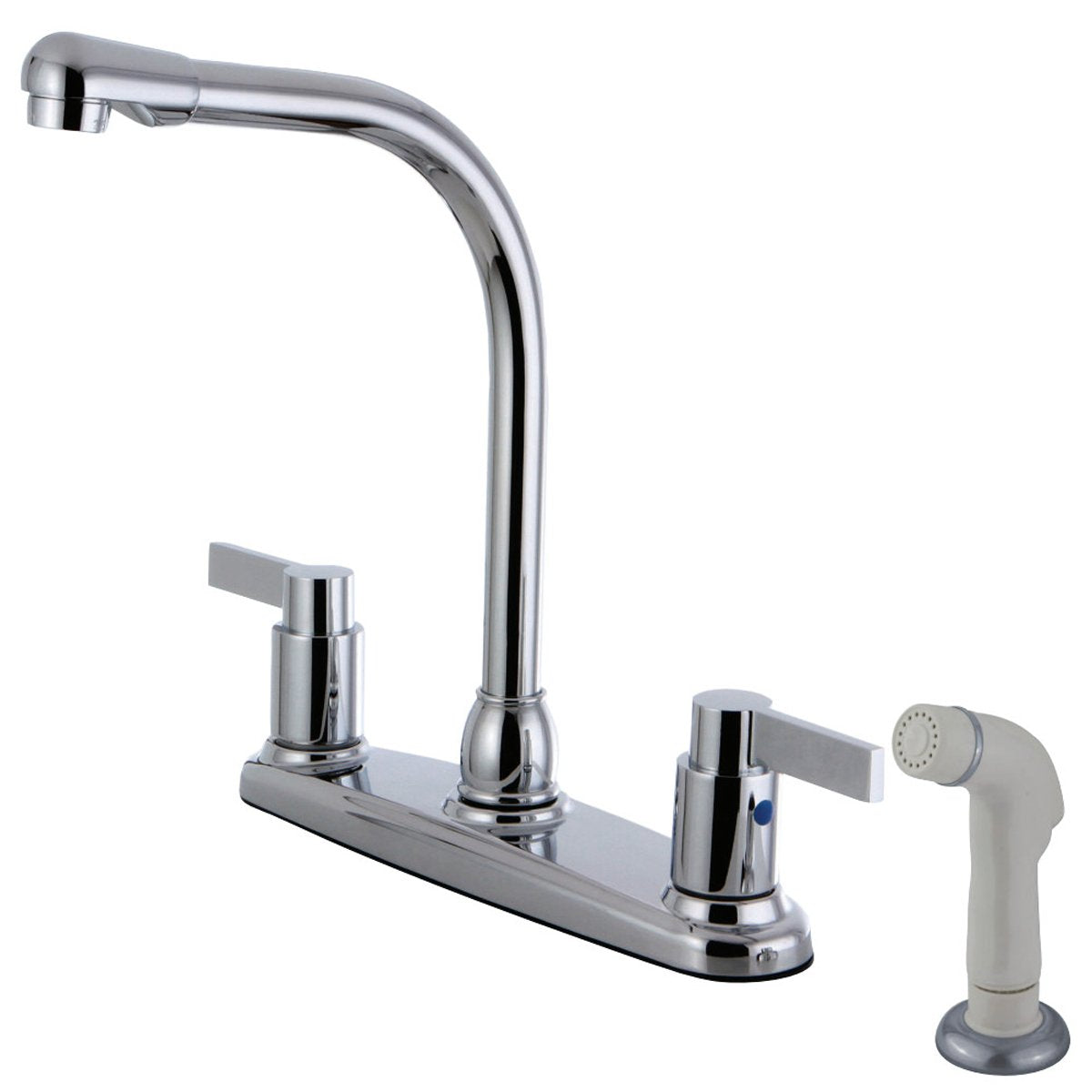 Kingston Brass NuvoFusion 8-Inch Center High-Arch Kitchen Faucet