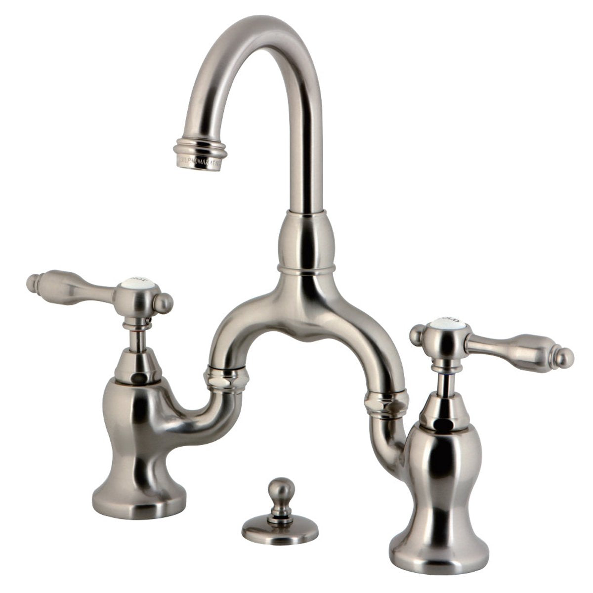 Kingston Brass Tudor Deck Mount Bridge Bathroom Faucet