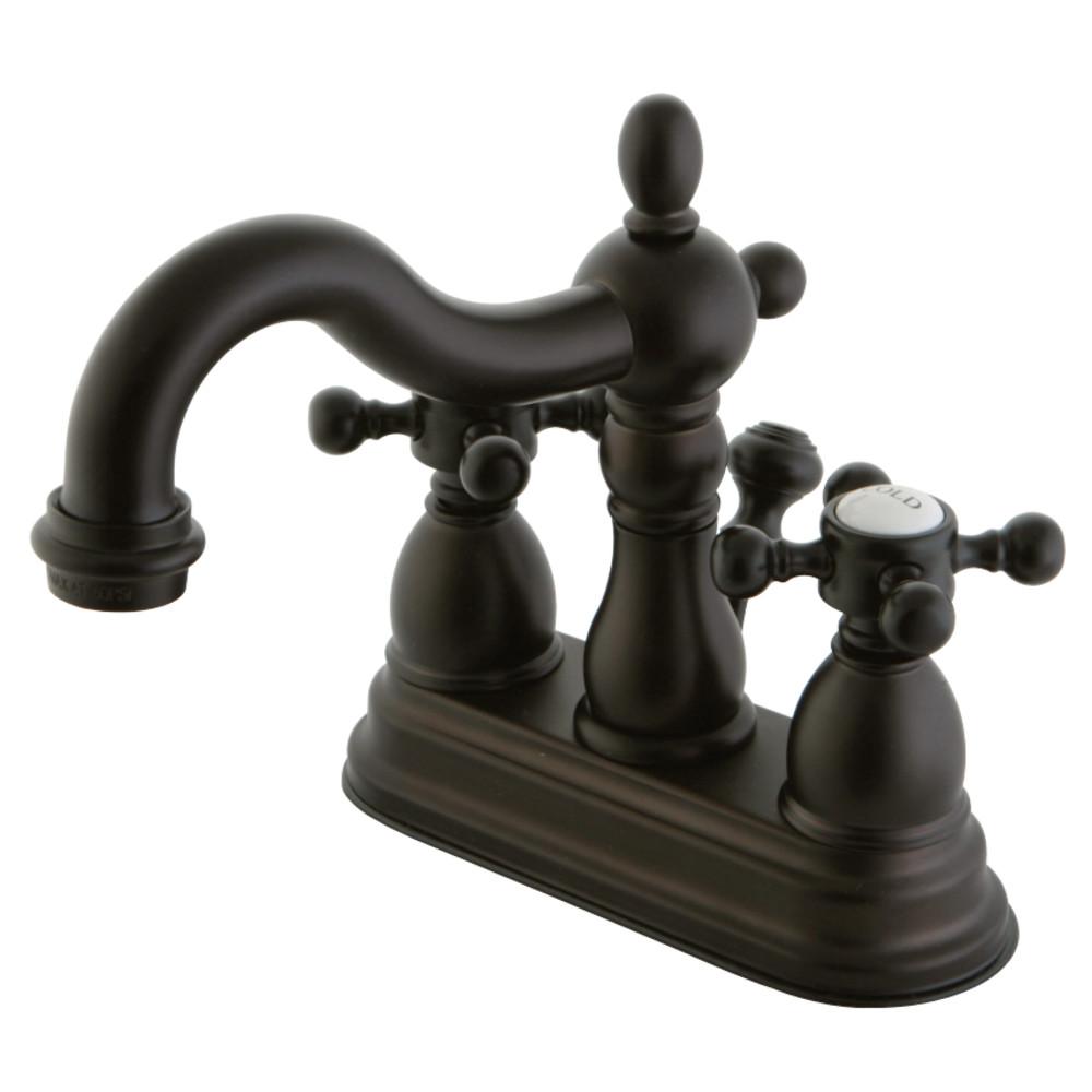 Kingston Brass Heritage 4-Inch Centerset Deck Mount Bathroom Faucet