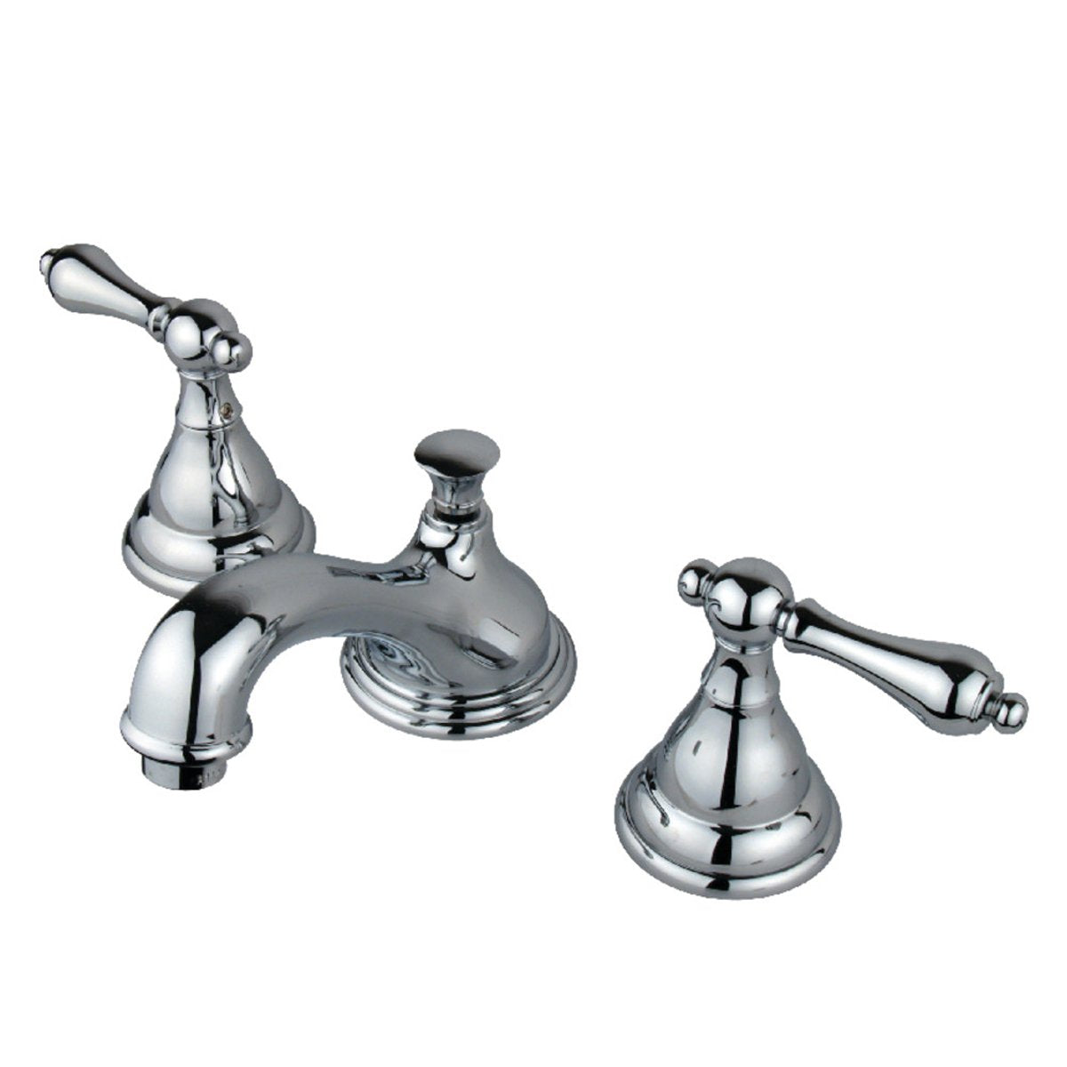 Kingston Brass 2-Handle 8-Inch Widespread Bathroom Faucet with Brass Pop-Up-DirectSinks