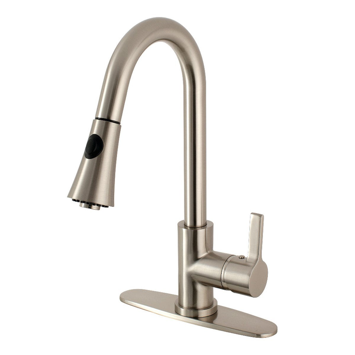 Kingston Brass Gourmetier Continental Deck Mount Single-Handle Pull-Down Kitchen Faucet